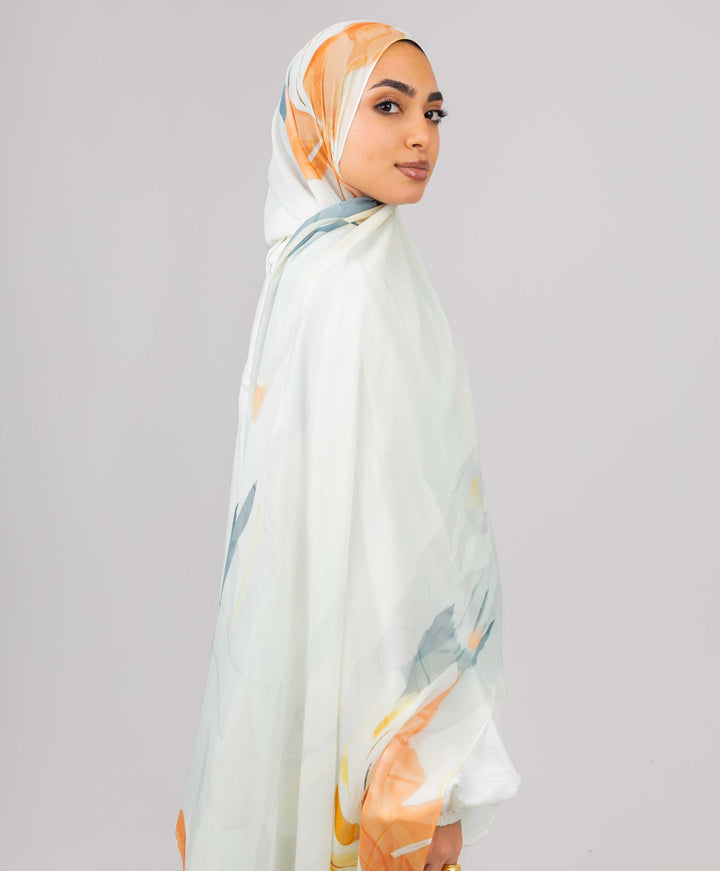 Tropical Chiffon Scarf