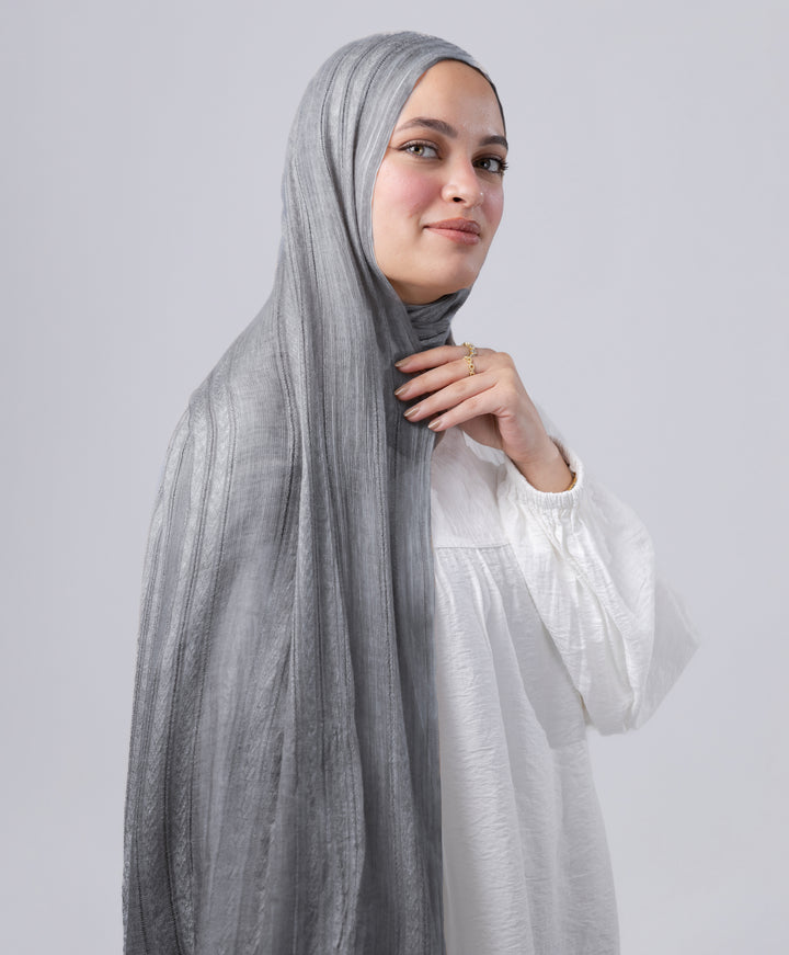 Striped Marble Linen Scarf