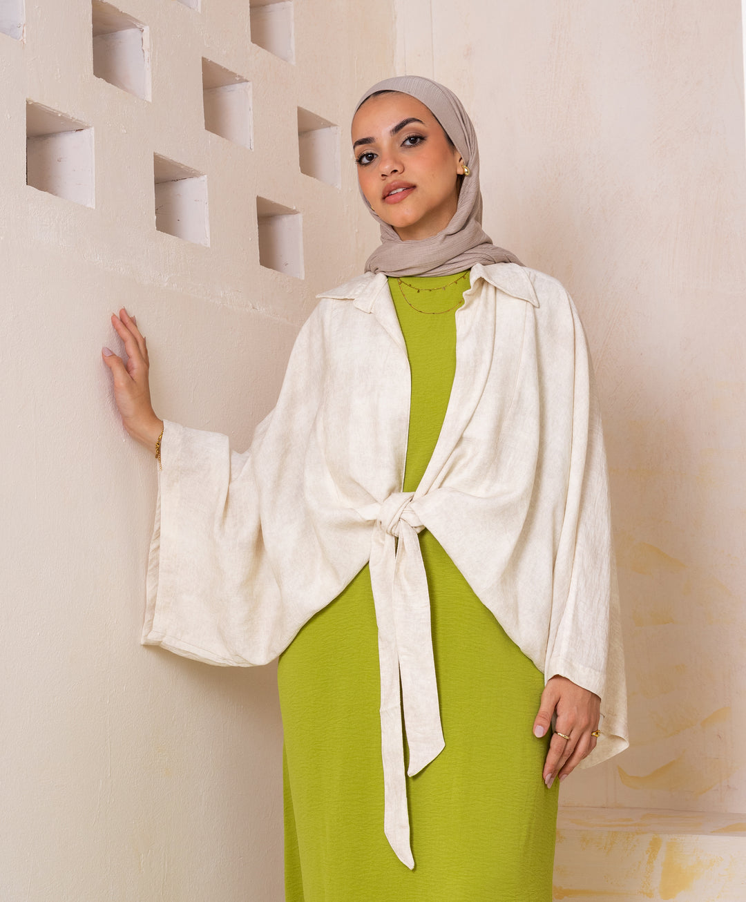 Linen Cropped Kimono