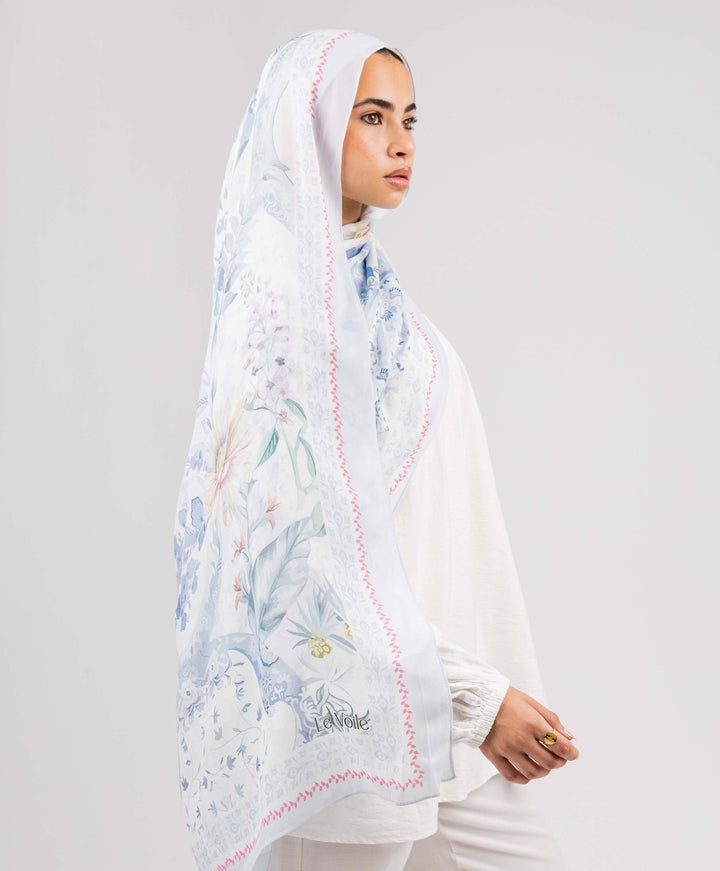 Pale Flowers Modal Scarf