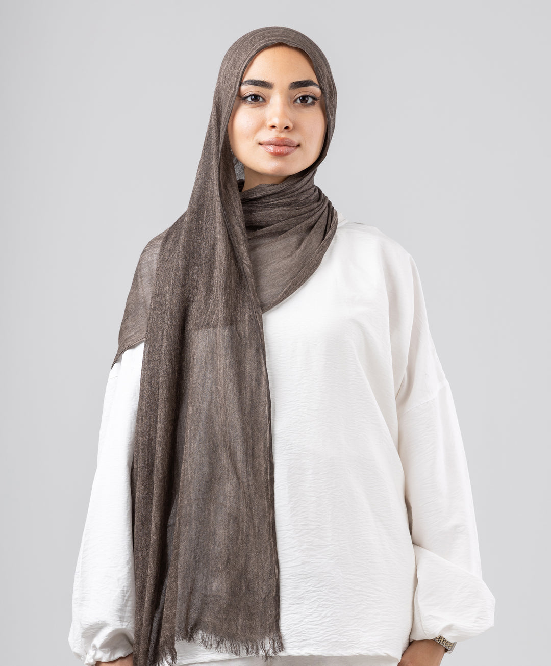 Elegance Crinkled Cotton Scarf