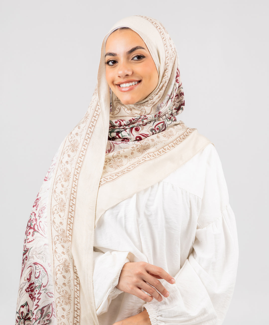 Ornate Floral Modal Scarf