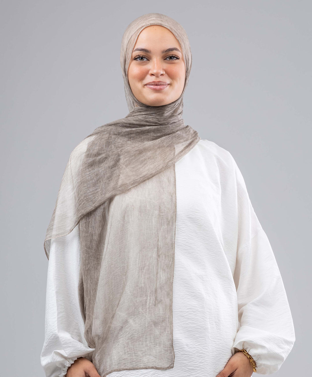 Plain Marble Chiffon Scarf