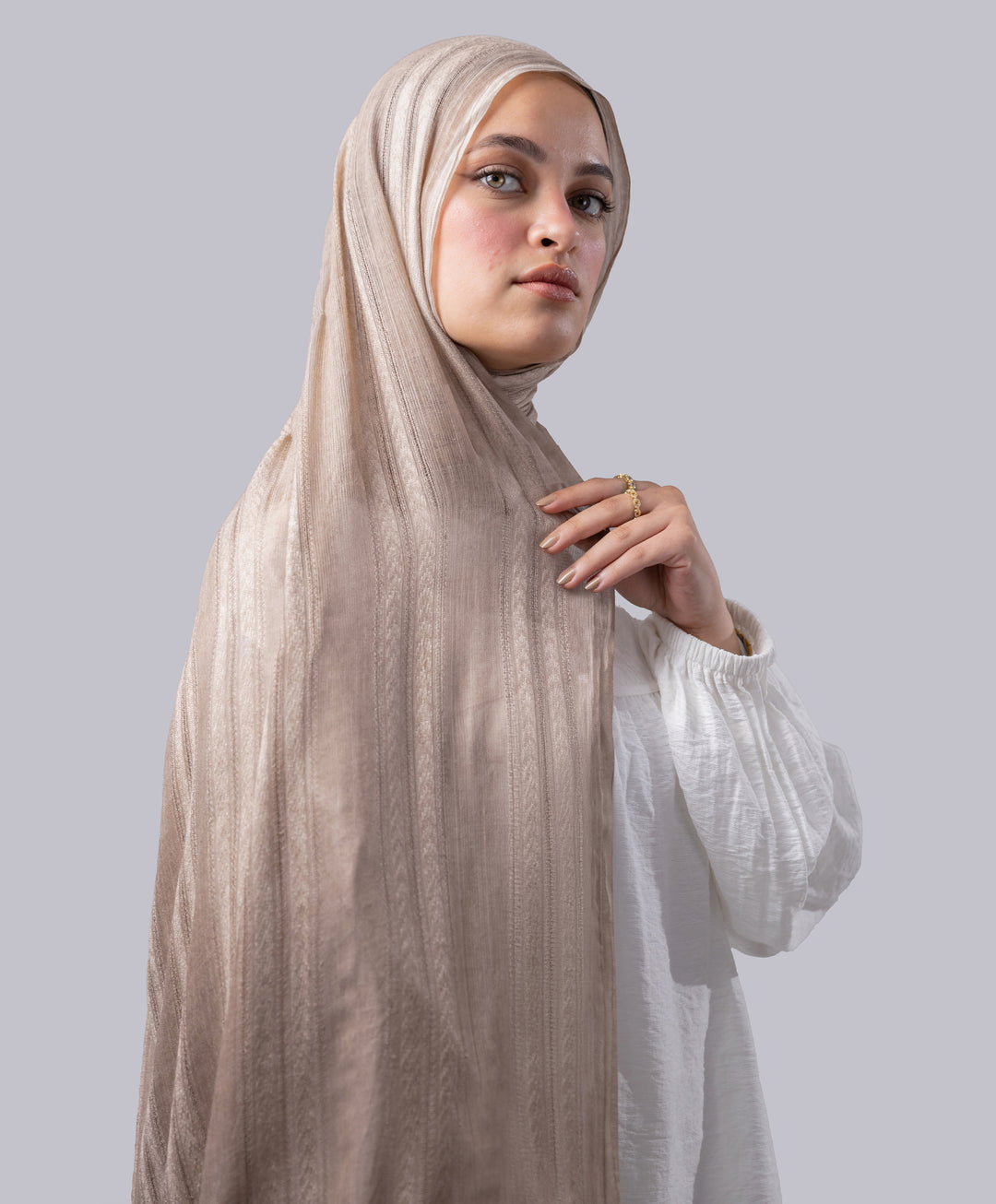 Striped Marble Linen Scarf