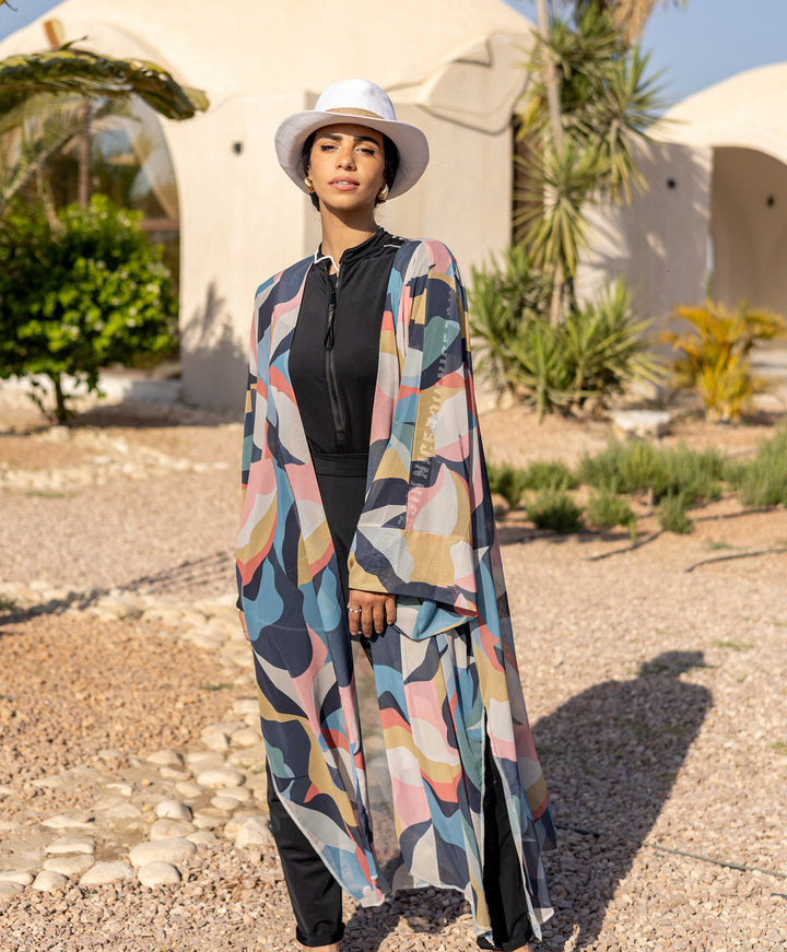 Printed Chiffon Kimono