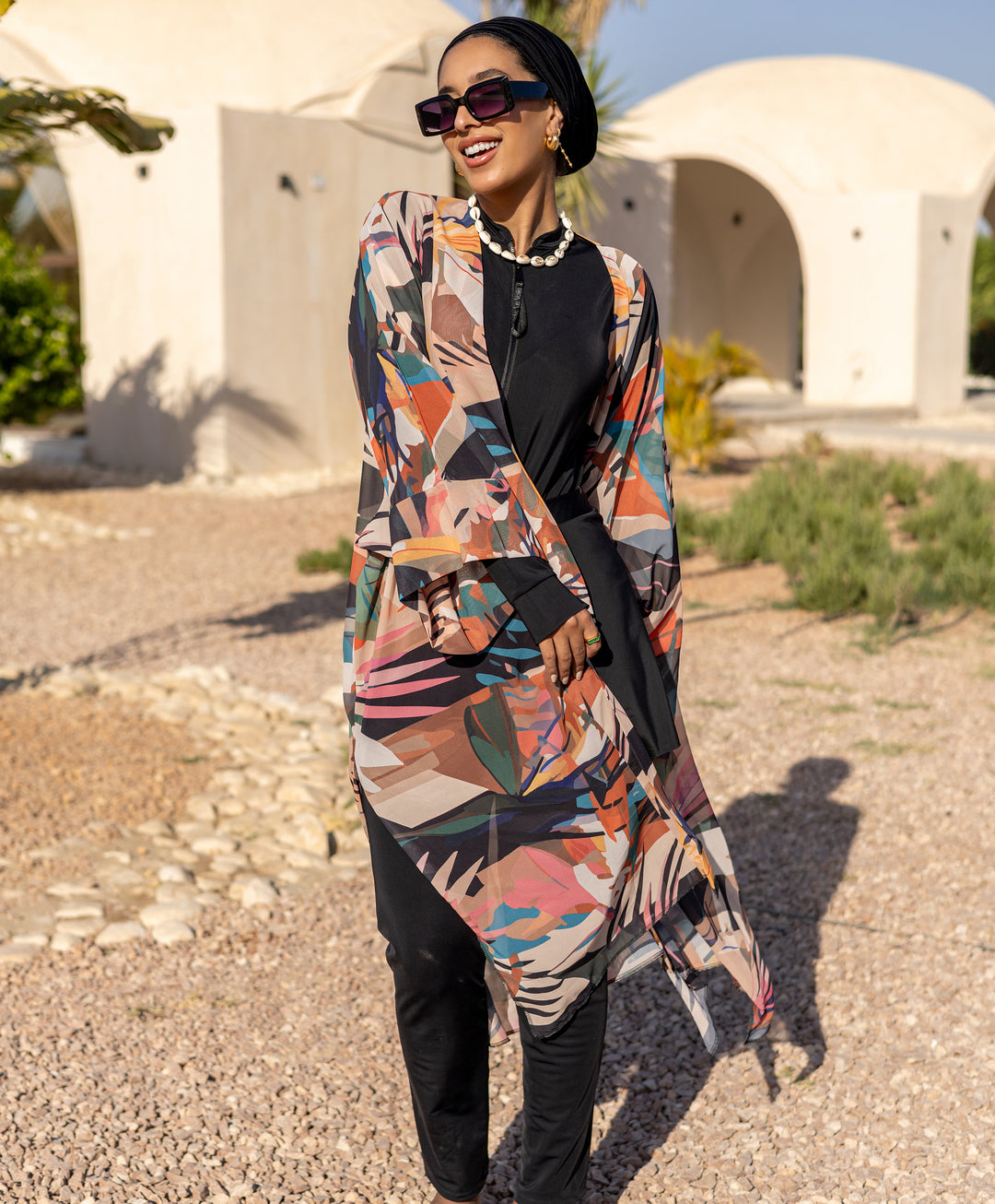 Printed Chiffon Kimono