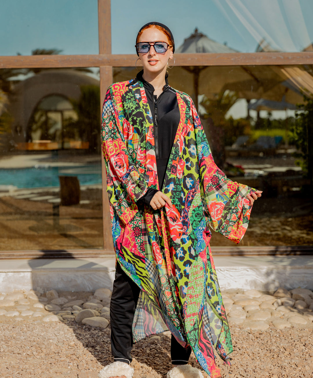 Printed Chiffon Kimono