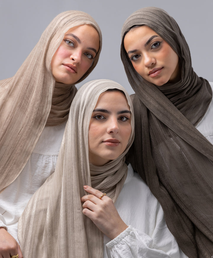 Striped Marble Linen Scarf