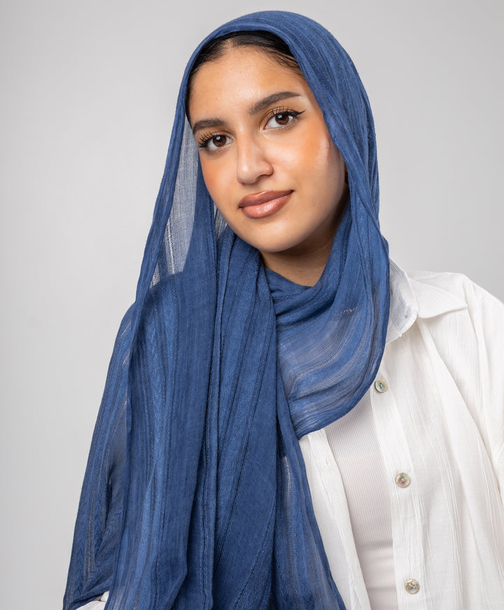 Striped Marble Linen Scarf