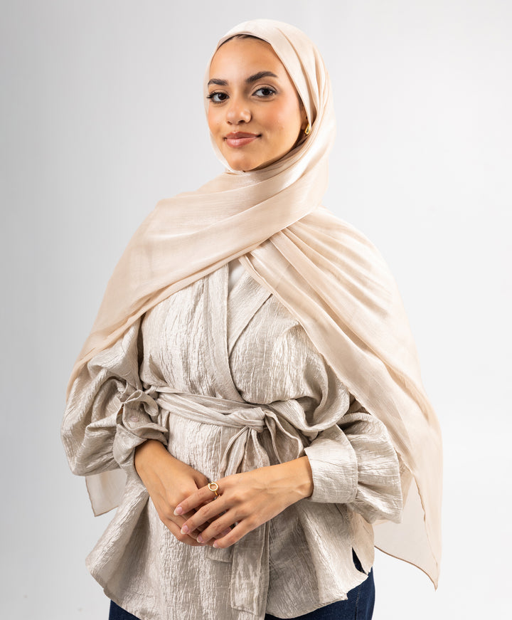 Organza Crinkle Satin Scarf