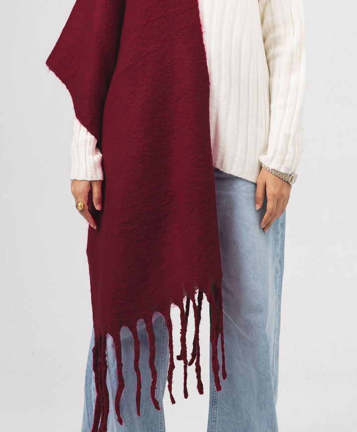 Essential Shawl-Maroon