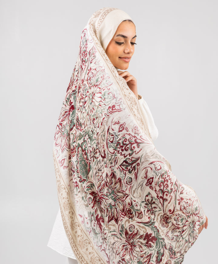 Ornate Floral Modal Scarf