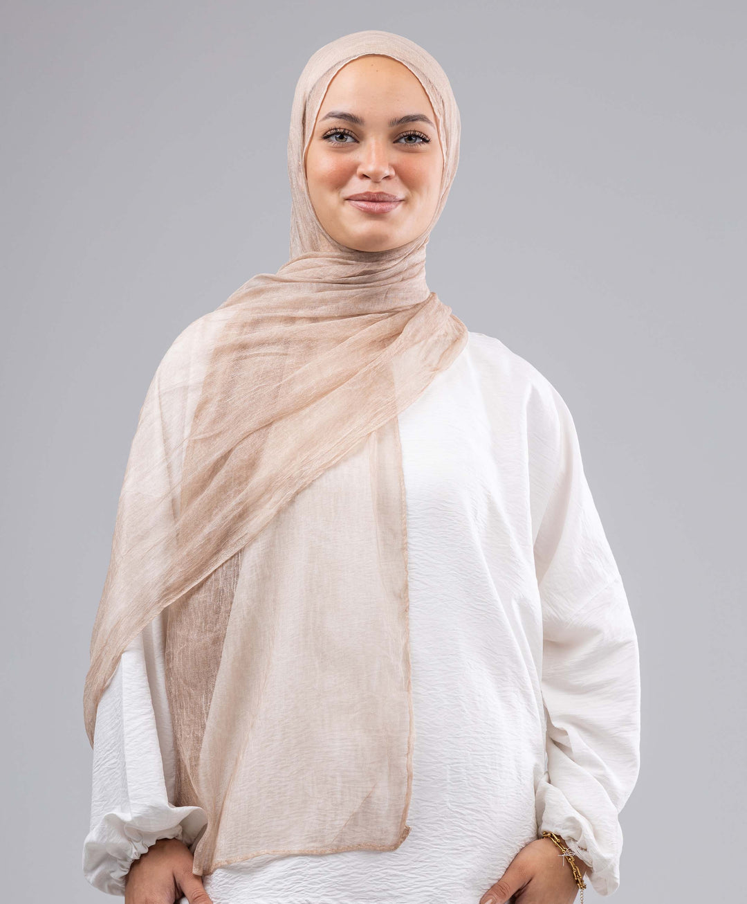 Plain Marble Chiffon Scarf