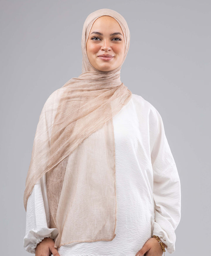 Plain Marble Chiffon Scarf
