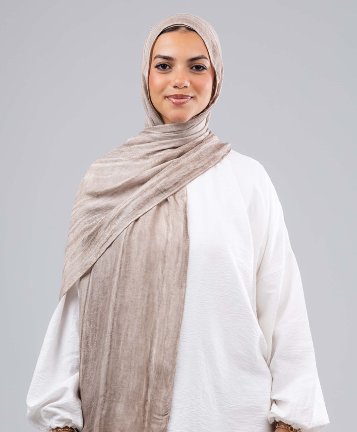 Lined Marble Cotton Scarf