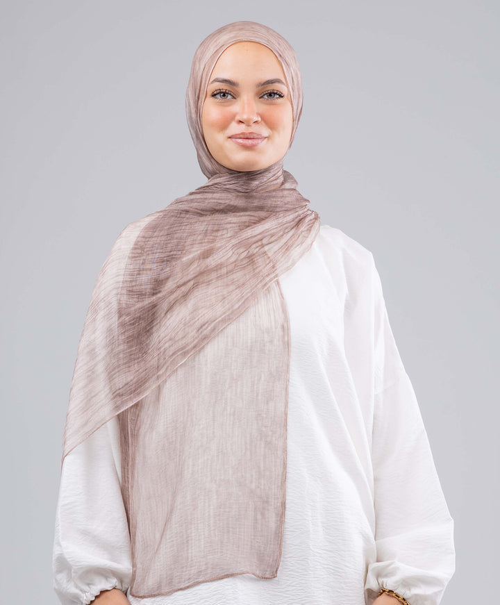 Lined Marble Chiffon Scarf