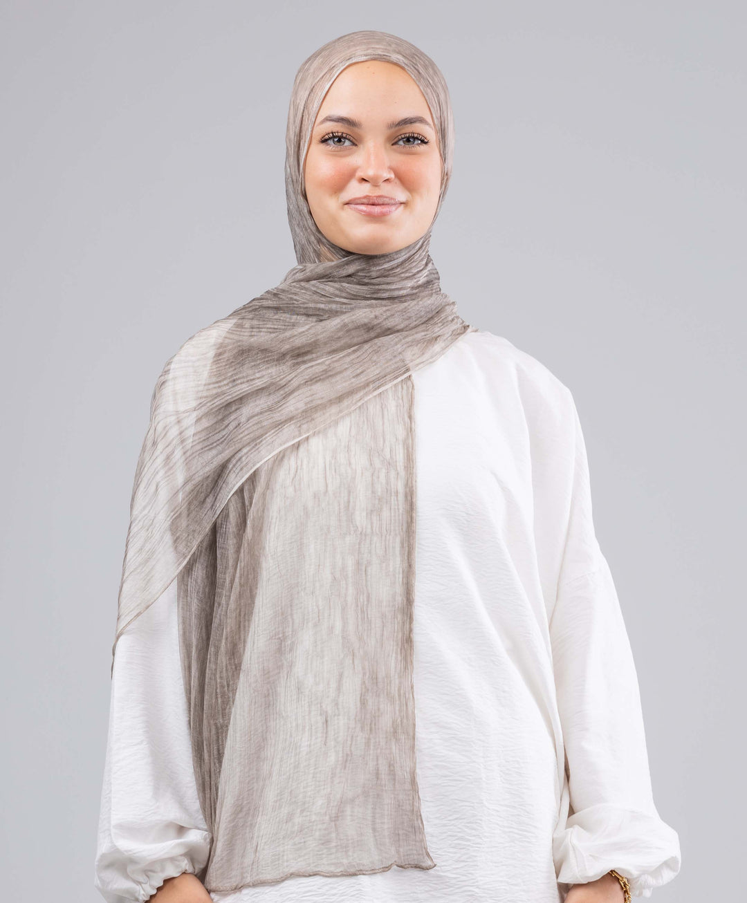 Lined Marble Chiffon Scarf