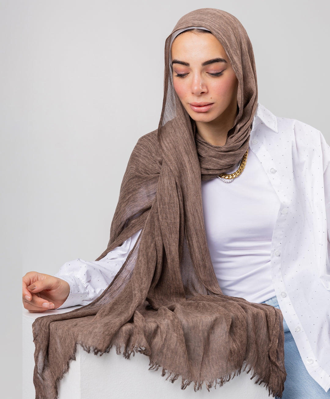 Marble Linen Scarf