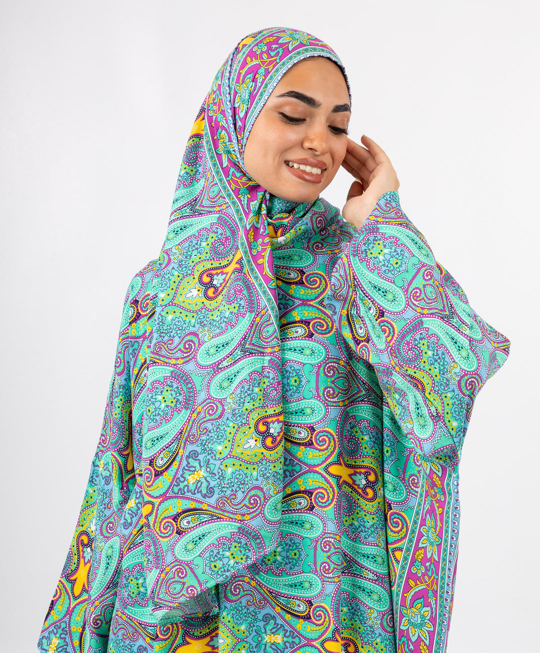 Teal Paisley Viscose Isdal
