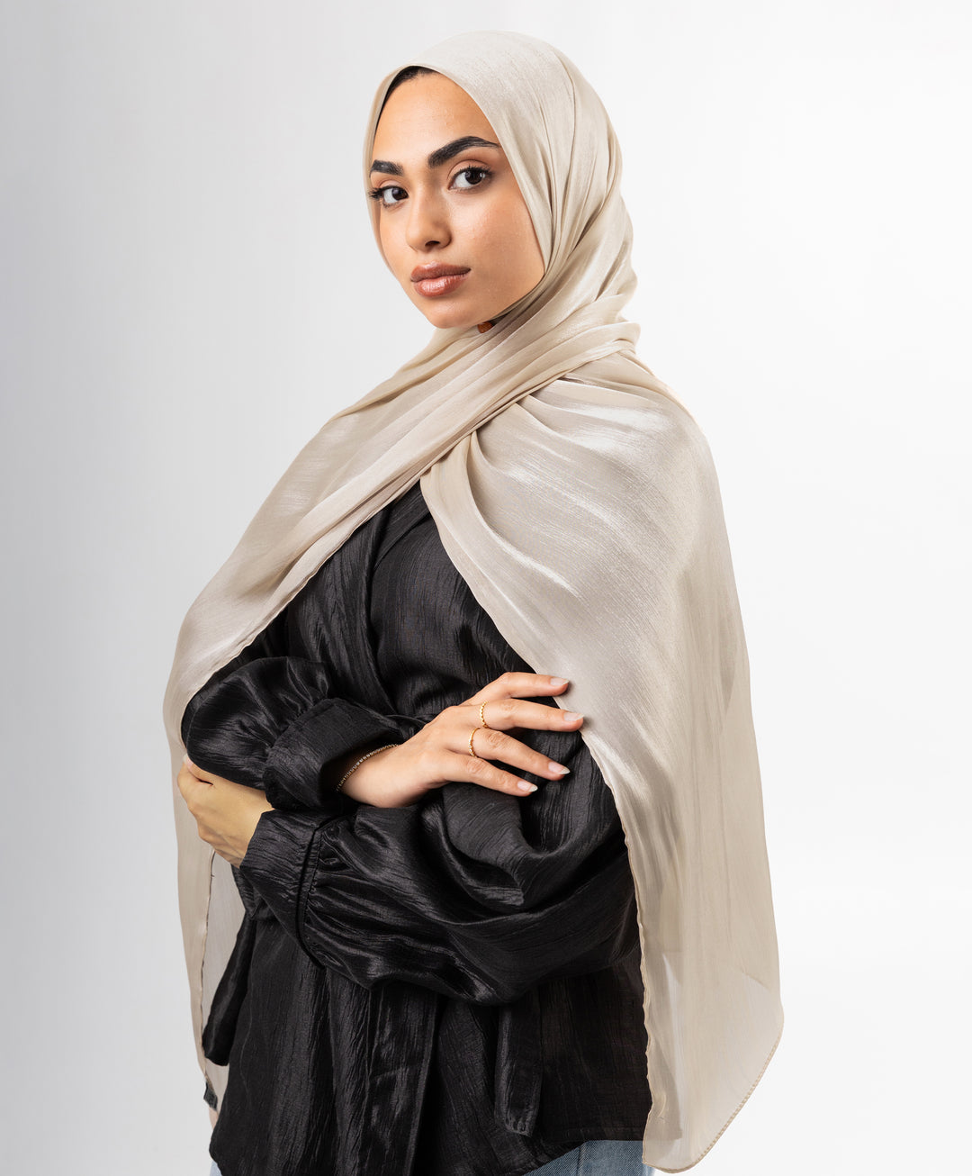 Organza Crinkle Satin Scarf
