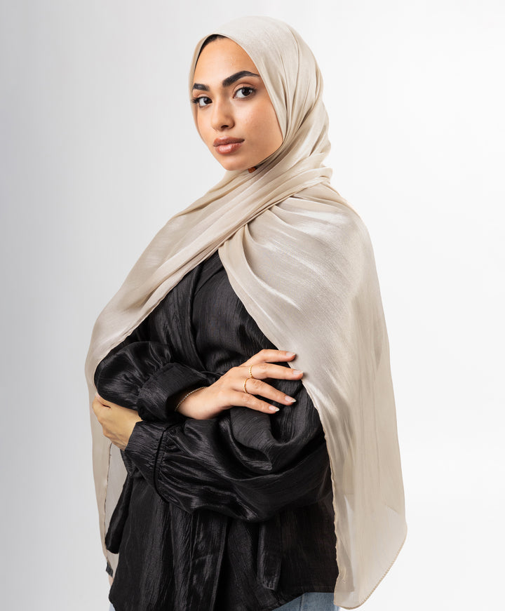Organza Crinkle Satin Scarf