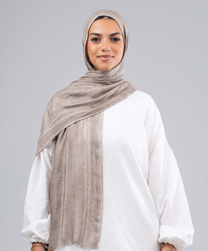 Lined Marble Cotton Scarf