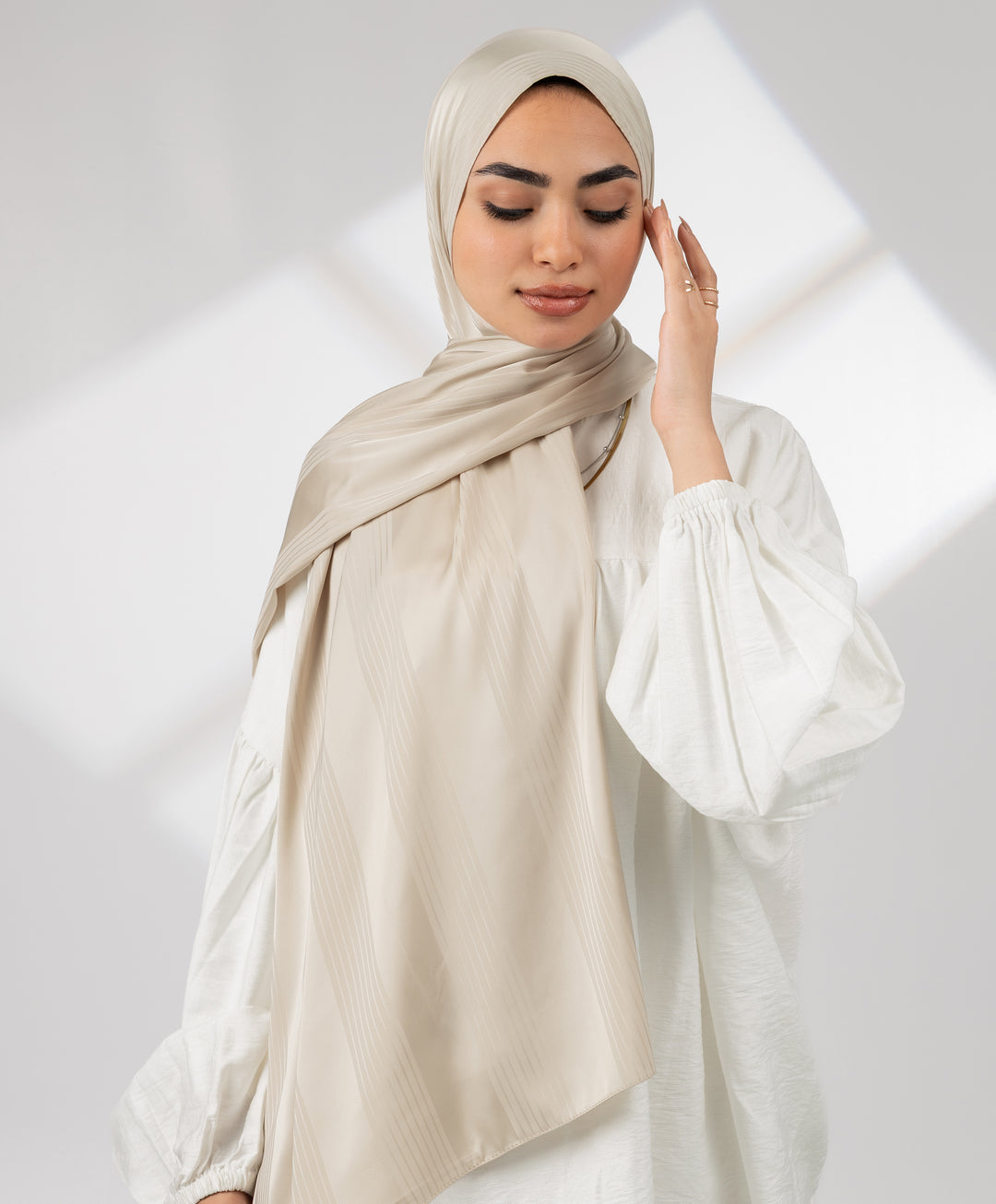 Striped Satin Scarf