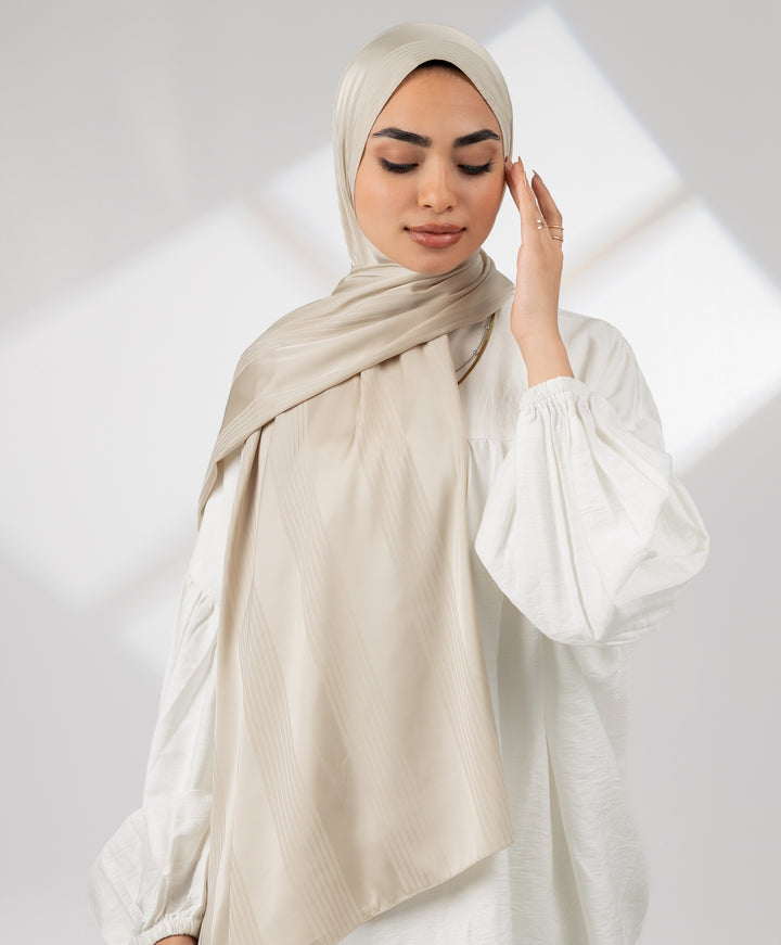 Striped Satin Scarf