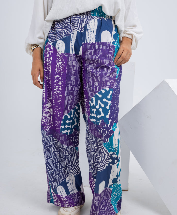 Printed Satin Pants