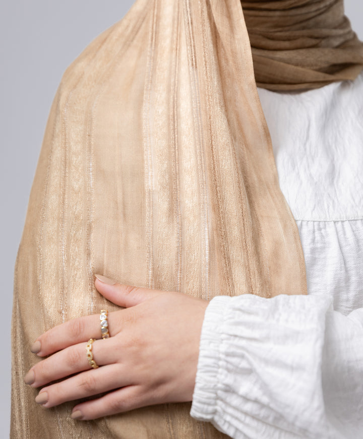 Striped Marble Linen Scarf