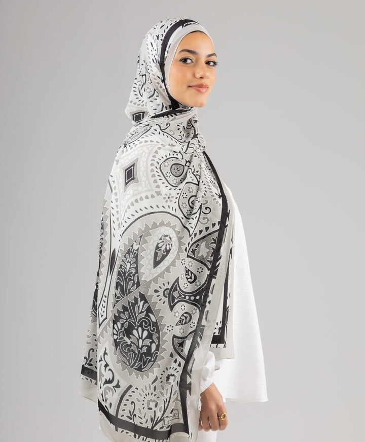 Royal Paisley Chiffon Scarf