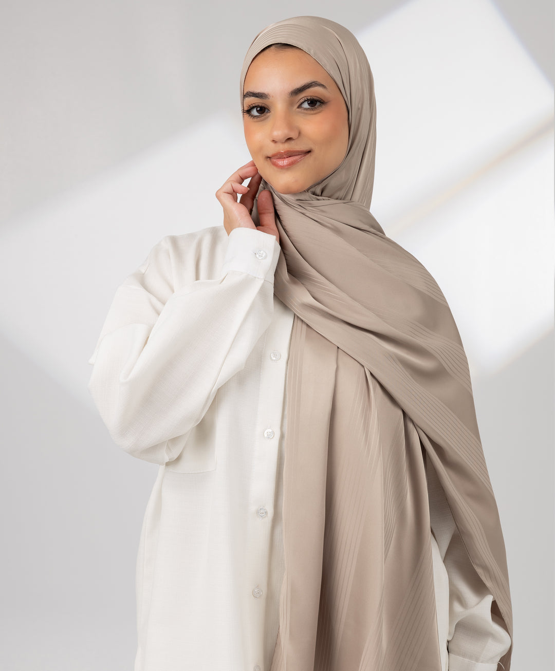 Striped Satin Scarf