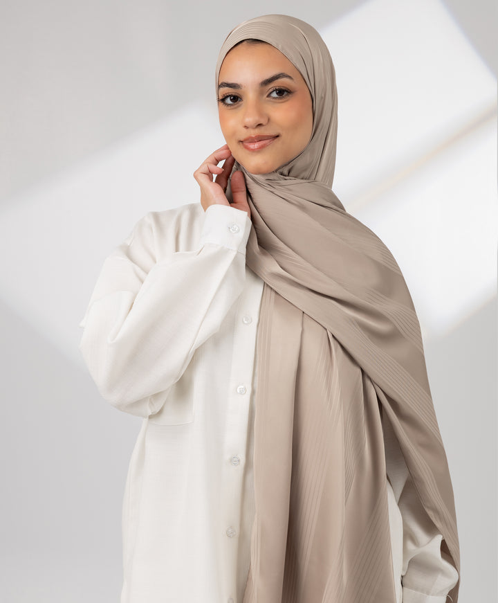Striped Satin Scarf