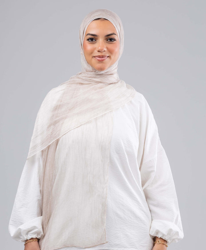 Lined Marble Chiffon Scarf