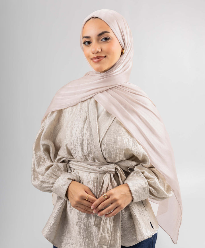 Organza Crinkle Satin Scarf