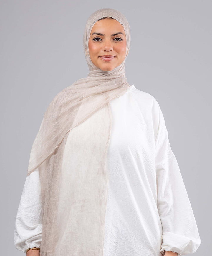 Plain Marble Chiffon Scarf