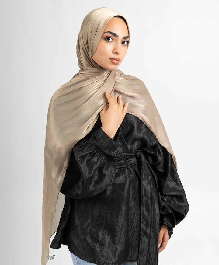 Organza Crinkle Satin Scarf