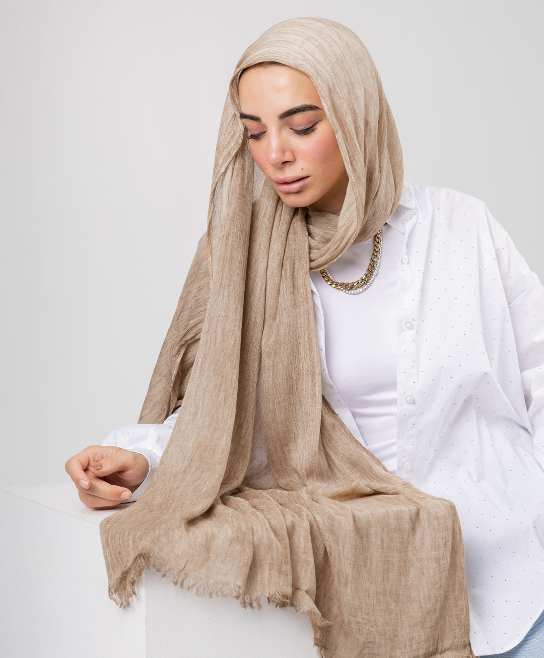 Marble Linen Scarf