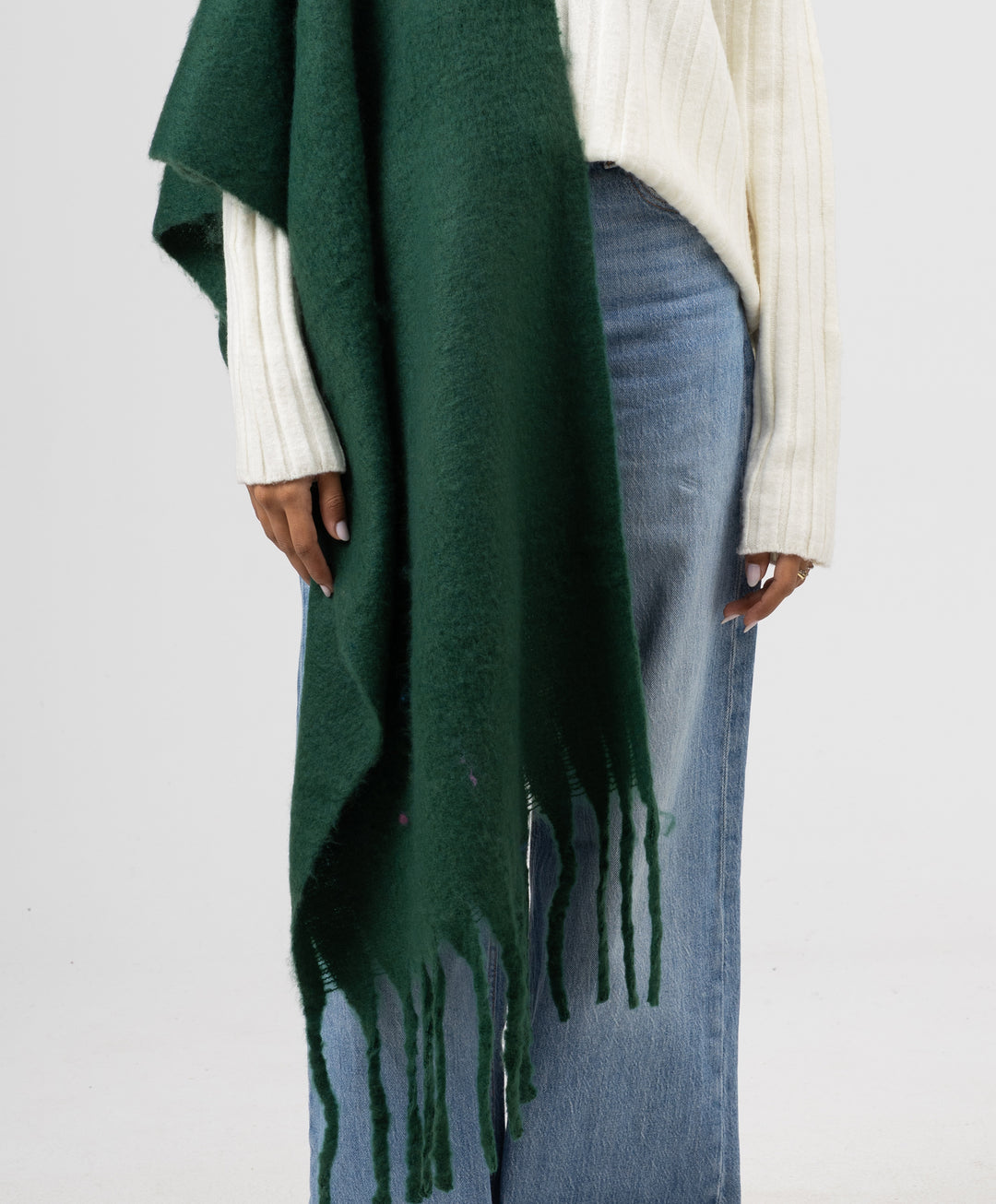 Essential Shawl-Dark Green