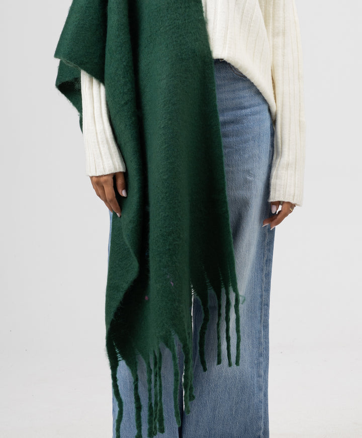 Essential Shawl-Dark Green