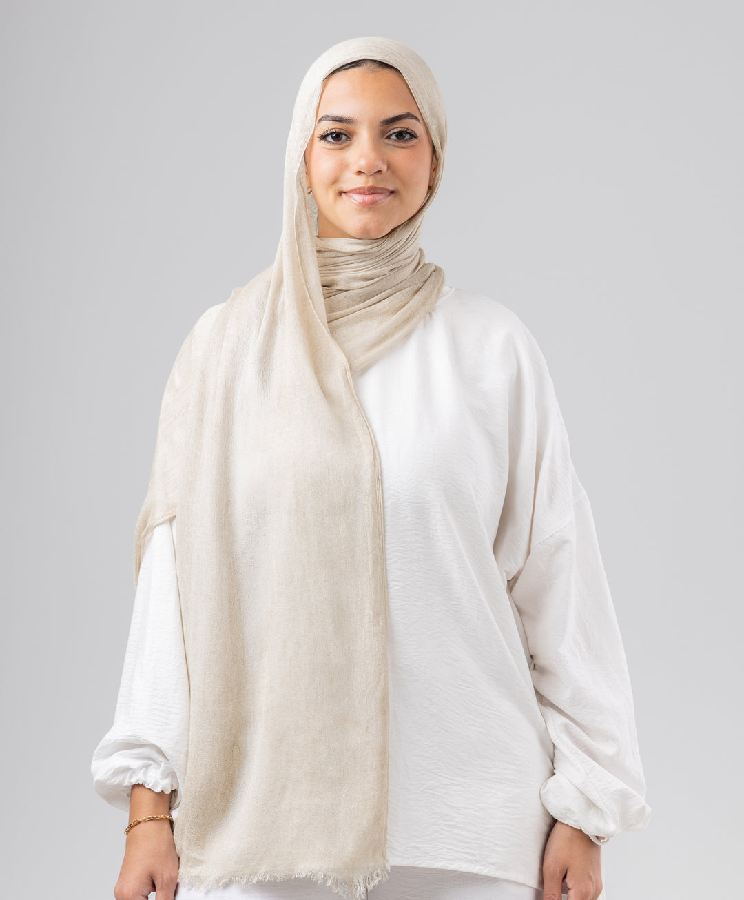 Elegance Crinkled Cotton Scarf