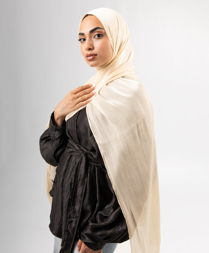 Organza Crinkle Satin Scarf