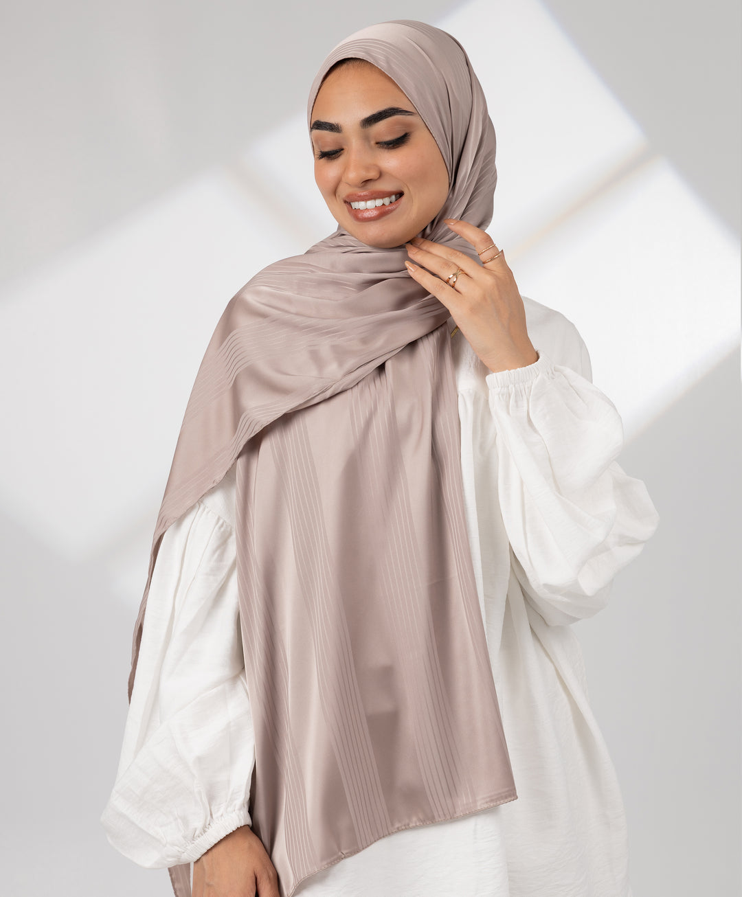Striped Satin Scarf