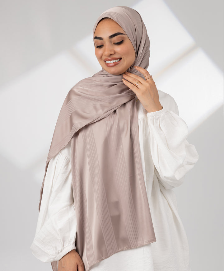 Striped Satin Scarf