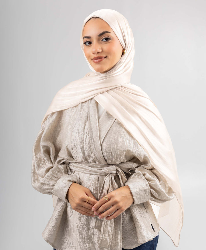 Organza Crinkle Satin Scarf