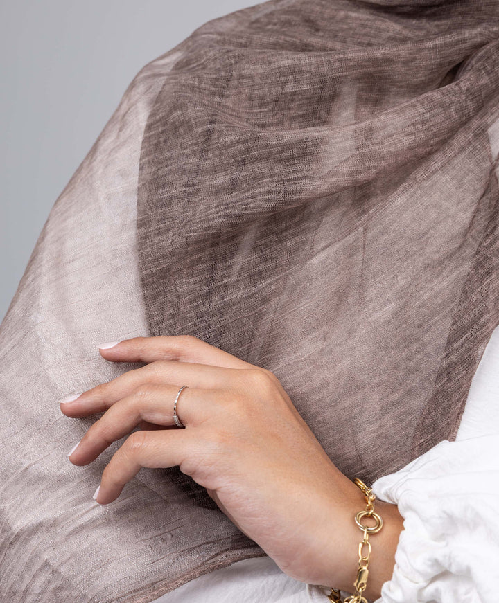 Plain Marble Chiffon Scarf