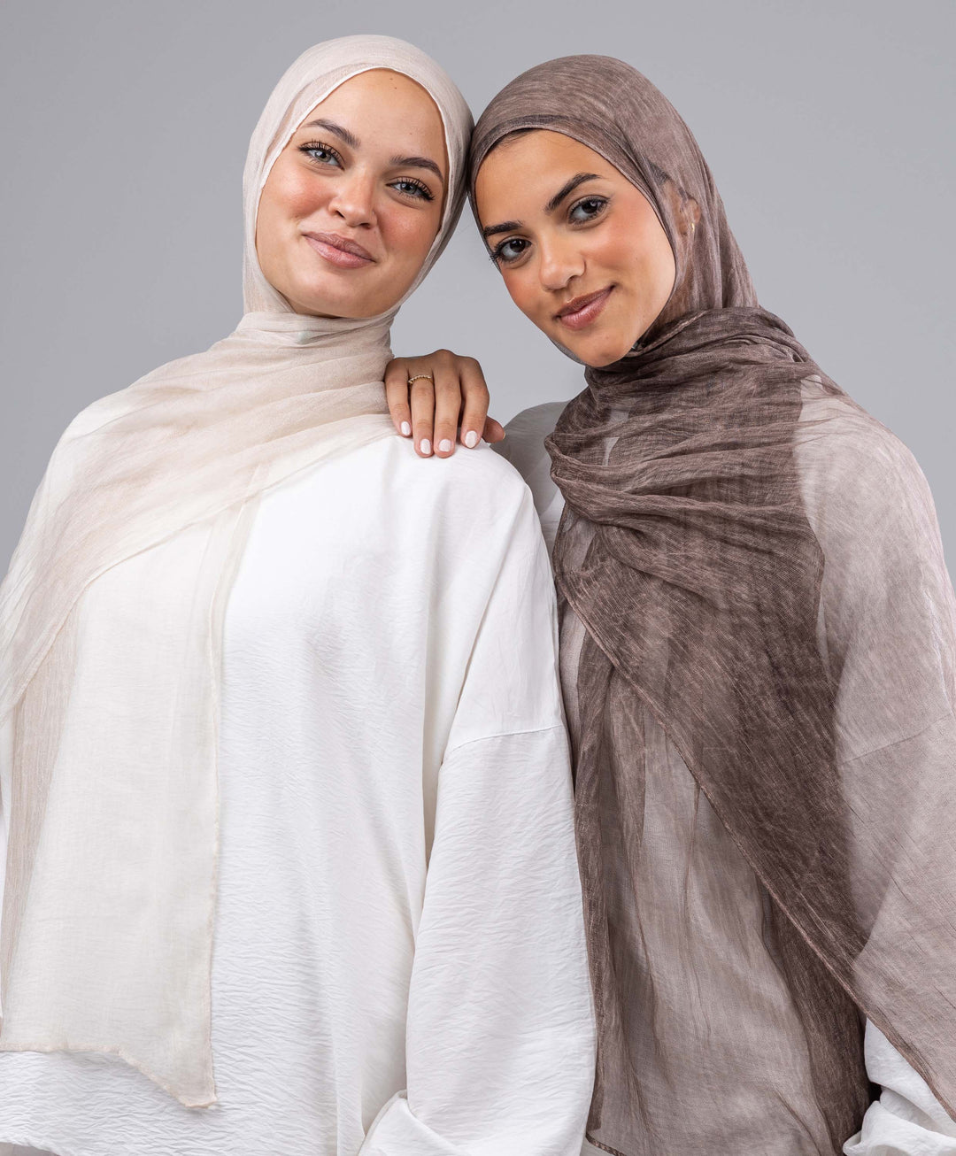 Plain Marble Chiffon Scarf