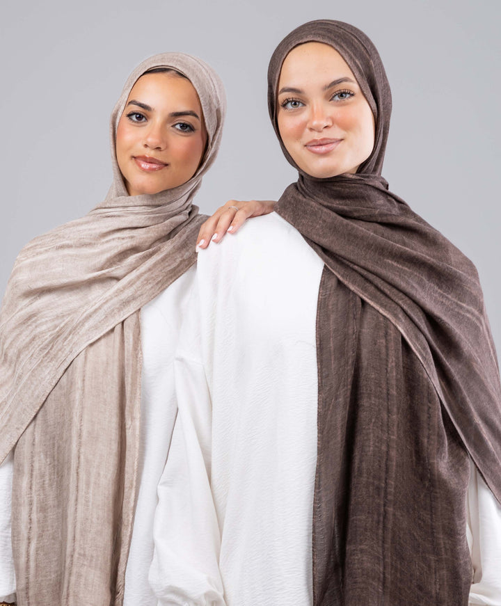 Lined Marble Cotton Scarf