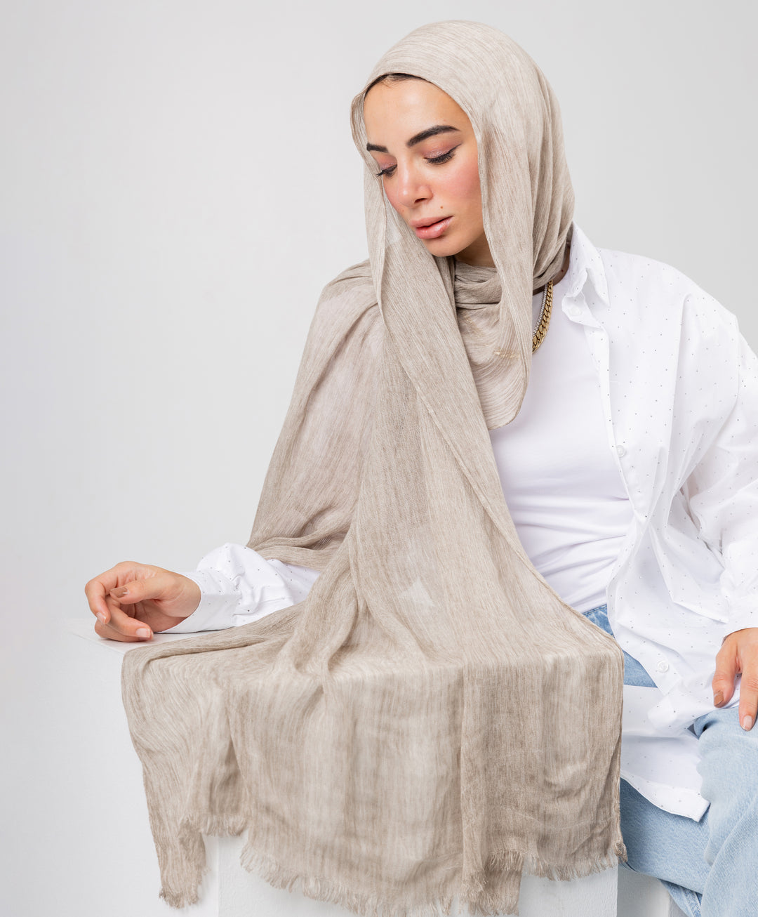 Marble Linen Scarf
