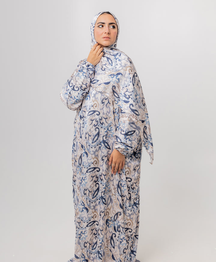 Sky Printed Satin Isdal